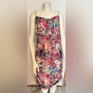SHEIN colorful ruched dress. Size 12